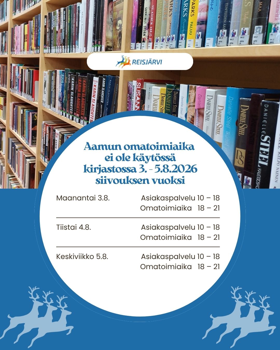 Aamun omatoimiaika kiinni siivouksen vuoksi 3.-5.8.2026