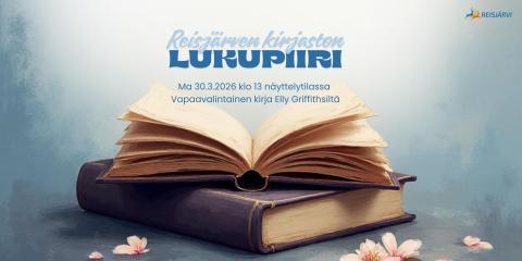Reisjärven kirjaston lukupiiri näyttelytilassa ma 30.3.2026 klo 13 - 14. Keskustellaan Elly Griffithsin kirjoista.